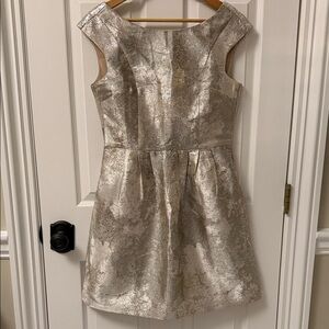 Trendy Boutique Metallic Silver Mini Dress